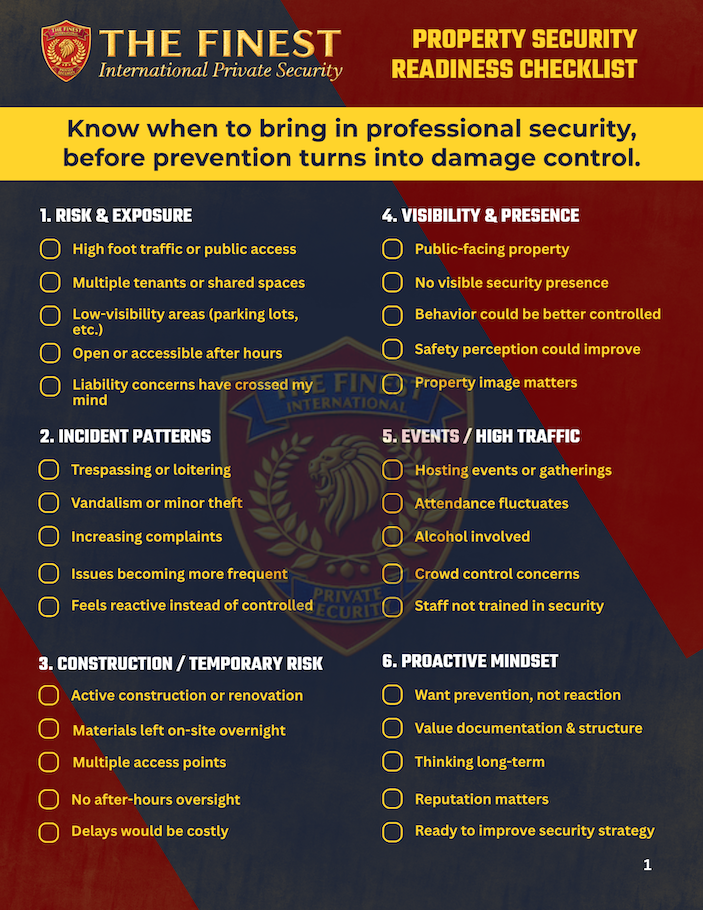 does my property need private security